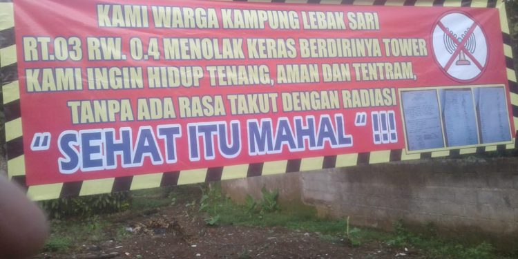 Warga Lebaksari Tolak Keras Berdirinya Tower Seluler