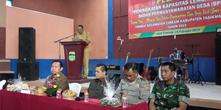 Pelatihan Peningkatan Kapasitas Lembaga Desa ( BPD ) Tingkat Kecamatan Cineam Tasikmalaya