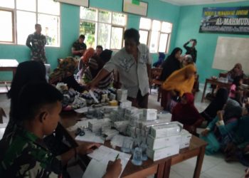 Di Sambut Baik,Warga Citalahab Dapat Pengobatan Massal Gratis dari Tim TMMD Kodim 0612/Tsm