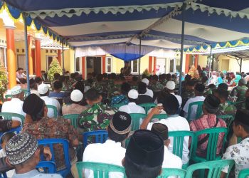 TMMD Ke-104 Kodim 0612/Tsm Gelar Peringatan Isro Mi’roj Bersama Warga Desa Citalahab Karangjaya.