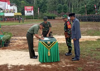 TMMD Ke-104 Kodim 0612/Tsm di Desa Citalahab Kecamatan Karangjaya kabupaten Tasikmalaya Resmi Ditutup