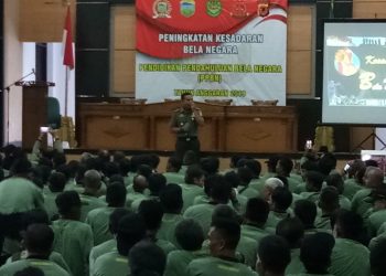 Dandim 0612/ Tsm Gelorakan Patriotisme dan Nasionalisme Dihadapan Peserta PKBN Linmas Kabupaten Tasikmalaya