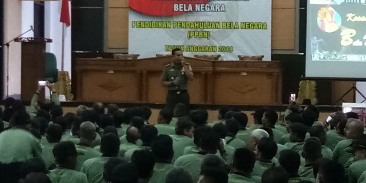 Dandim 0612/ Tsm Gelorakan Patriotisme dan Nasionalisme Dihadapan Peserta PKBN Linmas Kabupaten Tasikmalaya