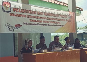 Seusai Dilantik KPPS se-Kecamatan Karangjaya Tasikmalaya Langsung Dapat Bimtek