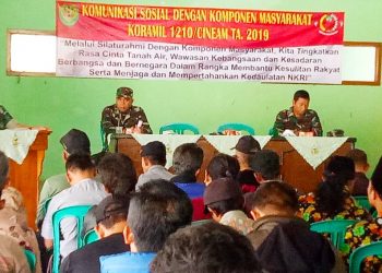 Bangun Sinergitas, Koramil 1210/Cineam Adakan Komunikasi Sosial