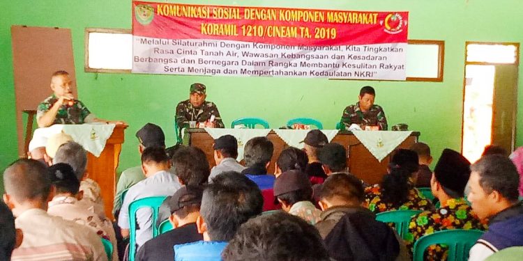 Bangun Sinergitas, Koramil 1210/Cineam Adakan Komunikasi Sosial