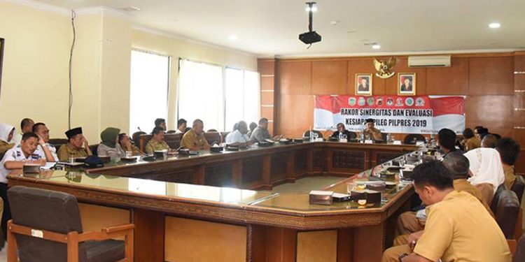 H-2 Jelang Pemilu 2019, Pemkab. Tasikmalaya Gelar Rakor Sinergitas Kesiapan