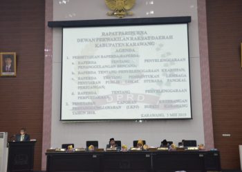 Rapat Paripurna DPRD Kab. Karawang Tetapkan Beberapa Raperda, dan Menyetujui LKPJ Bupati Tahun 2018