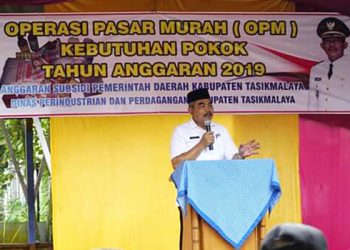 Plh. Sekda Kabupaten Tasikmalaya Launching Operasi Pasar Murah Sembako Bersubsidi Tahun 2019