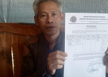 Kehilangan Sertifikat Tanah, Edi Ipung Lapor Ke BPN Kota Tasikmalaya
