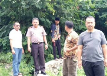 Kapolsek Sukaratu Kontrol Hasil Pembangunan TPT di Desa Linggajati