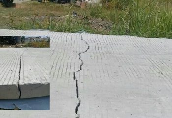 Warga Kecewa, Belum Tiga Bulan Jalan Beton Kepuh Retak