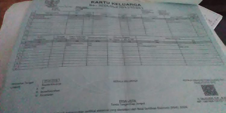 Aneh, Tanpa Terdata Di Desa, Warga Bisa Dapat Kartu Keluarga (KK)
