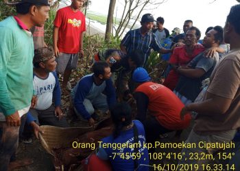 Omanah, Pencari Rumput Laut Tewas Tergulung Ombak Pantai Pamoekan Cipatujah