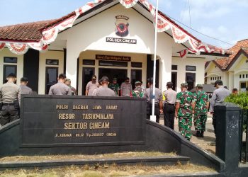 Apel Gabungan TNI – POLRI Dalam Rangka Pengamanan Pilkades Serentak di Kecamatan Cineam & Karangjaya Kabupaten Tasikmalaya