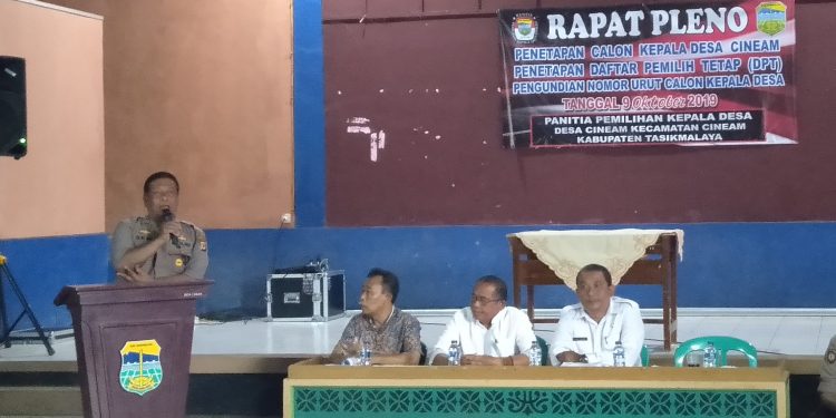 Panitia Pilkades Kecamatan Cineam Gelar Rapat Pleno Penetapan Nomor Urut Cakades