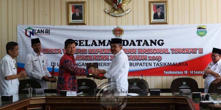Pj. Sekda Kabupaten Tasikmalaya Sambut Hangat Peserta VKN Tingkat II angkatan XXII/2019