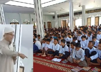 Warga Pendidikan SDN Indihiang Peringati Maulid Nabi Muhammad SAW Tahun Ini Mengundang Ustadz Kaka