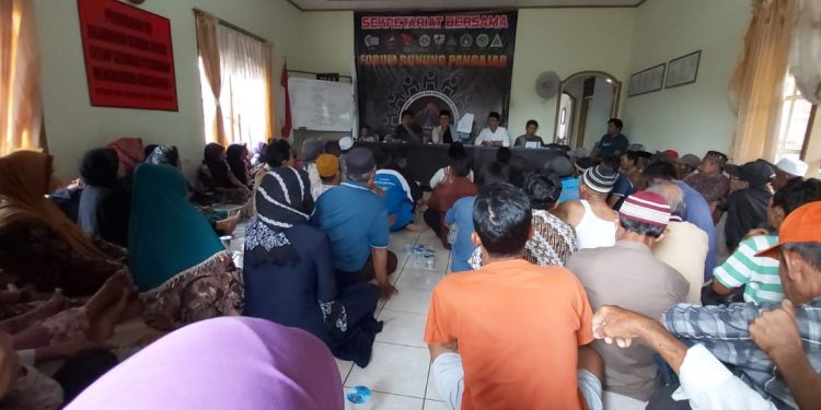 Ratusan Serikat Petani Gunung Pangajar Bergerak dan Berkonsolidasi