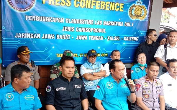 BNN Ungkap Produksi Narkotik Gol. I Berkedok Pabrik Sumpit di Tasikmalaya