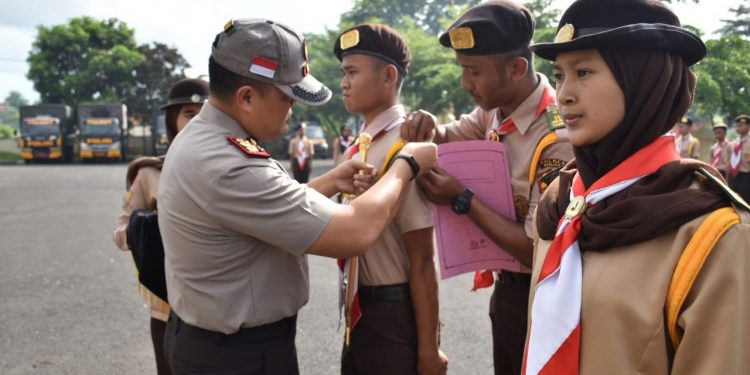 Kapolres Banjar Pimpin Upacara Pembukaan Diklatsar Saka Bhayangkara Ke – 13 Tingkat Polres Banjar