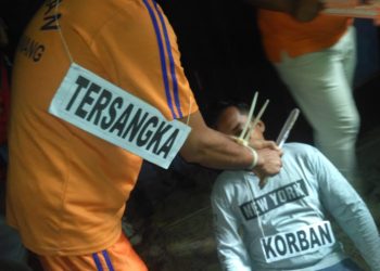 Rekontruksi Pembunuhan Seorang Janda Oleh Mantan Suami Usai Digelar Satreskrim Karawang