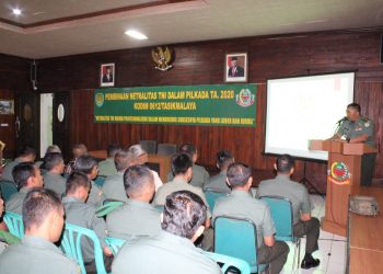 Bina Netralitas TNI Beserta Keluarga Besar Kodim 0612/Tasikmalaya Jelang Pilkada Serentak 2020