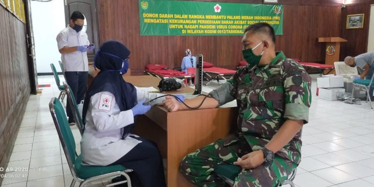Kodim 0612/Tasikmalaya Gelar Aksi Donor Darah