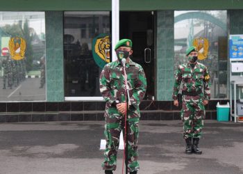 Melalui Gelar Apel Bersama, Dandim 0612/Tasikmalaya Pastikan Prajurit dan ASN-nya Dalam Keadaan Sehat