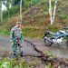 Badan Jalan Retak di Sodonghilir Tasikmalaya Akibat Curah Hujan Tinggi