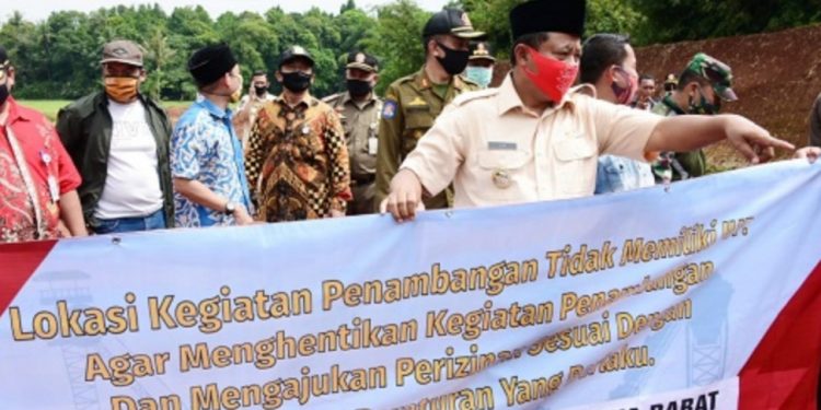 Di Bekasi, Wagub Jabar Tutup Pertambangan Tak Berijin