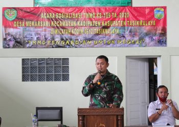 Dandim 0612/Tasikmalaya Sosialisasikan TMMD Ke-109 TA.2020 di Desa Mekarsari Kadipaten Tasikmalaya