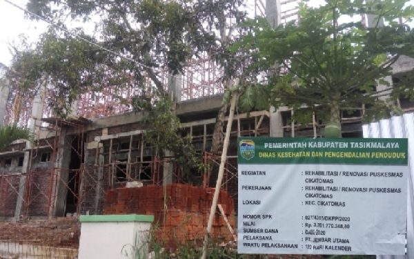 Mangkraknya Proyek Renovasi Puskesmas Cikatomas Tasikmalaya Dipastikan Berbuntut Hukum