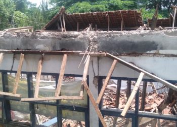 Dampak Hujan Lebat, Ruang Keterampilan SMPN 1 Karangjaya Ambruk
