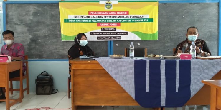 Desa Pasirmukti Cineam Tasikmalaya Lakukan Uji Seleksi Bagi Calon Perangkat Desanya