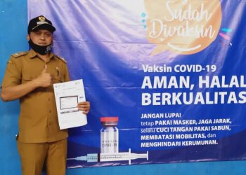 Vaksinasi Perdana di Desa Madiasari Cineam Tasikmalaya, Lancar
