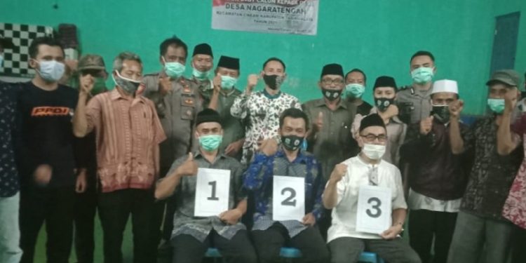 Tiga Cakades Nagaratengah Cineam Siap Bertarung Pada  Pilkades Serentak Tasikmalaya 2021
