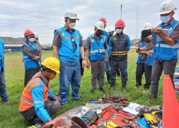 PLN UP3 Karawang Gelar Apel Tanggap Bencana