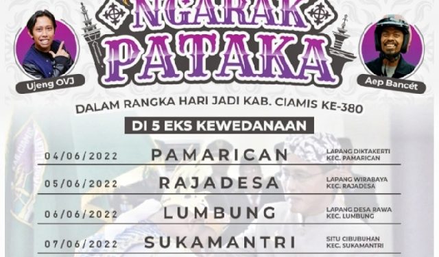 Songsong Hari Jadi Ciamis Ke-380, Pemda Ciamis Adakan Ngarak Pataka Di 5 Eks Kewadanaan