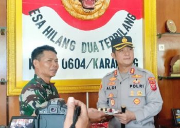 Dihari Ulang Tahun TNI Ke-77, Kapolres Karawang Sambangi Makodim 0604/Krw