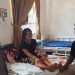 Giat Bhabinkamtibmas Desa Pisangsambo Tirtajaya Jenguk Warga Sakit