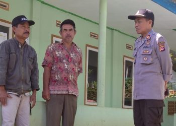 Kapolsek Taraju Laksanakan Giat Himbauan Kamtibmas di Kp. Toblong Desa Kertaharja