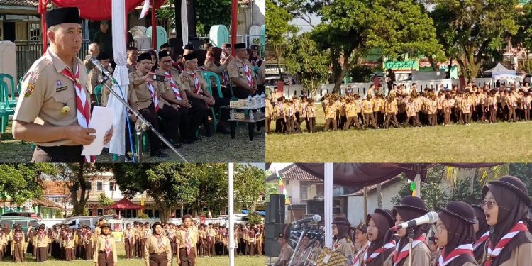 Kwarran Indihiang Kota Tasikmalaya Gelar Upacara Peringatan Hari Pramuka Ke-62 Tahun 2023