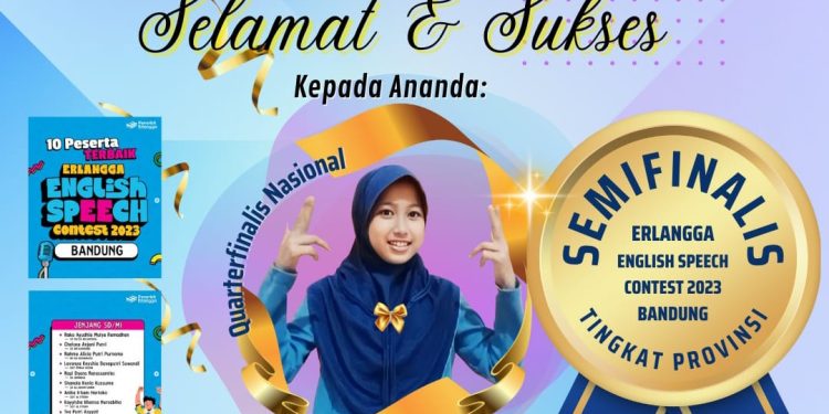Tea Putri Azyyati, Semifinalis Erlangga English Speech Contest Tingkat Provinsi Jabar 2023
