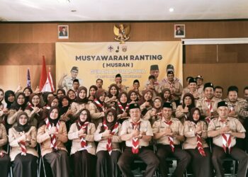 Secara Aklamasi Ikah Wastikah Didaulat Musran Menjadi Ketua Formatur Pengurus Gerakan Pramuka Kwarran Bungursari Kota Tasikmalaya Periode 2023-2026
