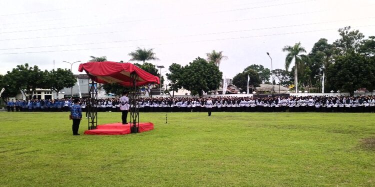 Apel Besar Peringatan HGN 2023, HUT PGRI Ke-78 Dan HUT Korpri Ke-52 Tingkat Kota Tasikmalaya Khidmat