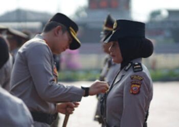 Kapolres Pimpin Langsung Apel Sertijab PJU Di Lingkup Polres Karawang