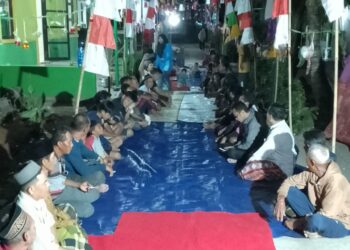 Jelang Peringatan Hari Kemerdekaan RI, Warga Masyarakat Kedokan Salam Ciawitali Purwadadi Gelar Malam Tasyakur