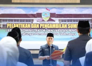 Pj. Sekda Kota Tasikmalaya Lantik 40 Pejabat Administrator dan Pengawas