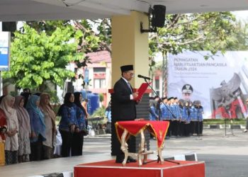 Gelar Upacara Peringatan Hari Kesaktian Pancasila Tingkat Kabupaten Tasikmalaya Tahun 2024 Khidmat